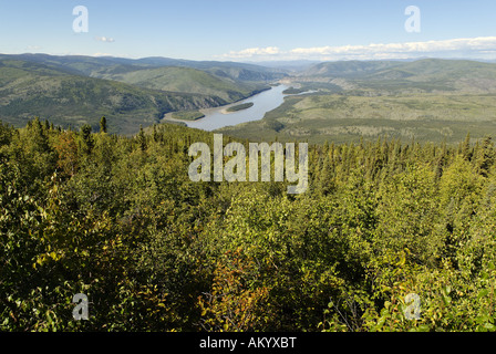 View of the Yukon River near Dawson City, Yukon Territory, Canada Stock Photo