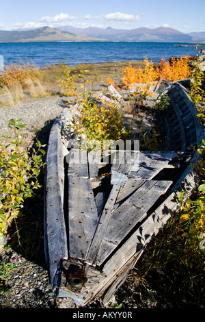 Old boat at Kluane Lake, Yukon Territory, Canada