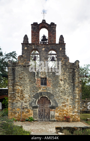 Mission San Francisco de la Espada front Stock Photo