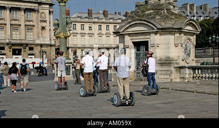 Tourists on Segway PT's, Place de la Concorde, Paris, France Stock Photo