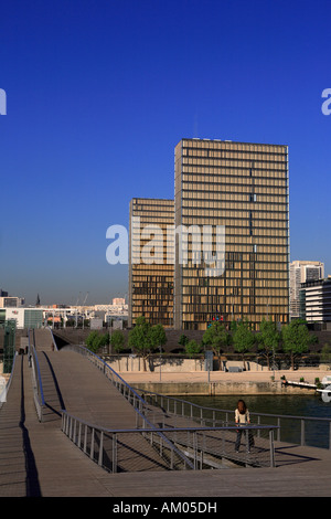 France, Paris, National Library of France by the architect Dominique Perrault Stock Photo