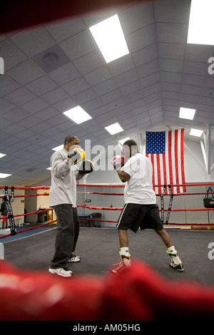 Boxers train for the Olympics at the US Olympic Education Center Stock Photo