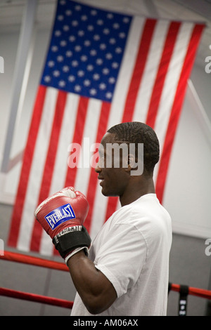 Boxers train for the Olympics at the US Olympic Education Center Stock Photo