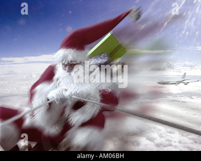 Fast Santa Claus Stock Photo
