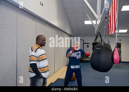 Boxers train for the Olympics at the US Olympic Education Center Stock Photo