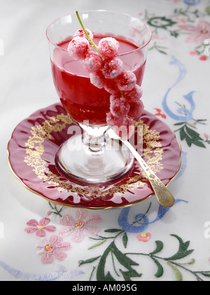 A glass of polish kisiel dessert graphic Stock Photo