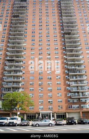 Social housing building, Harlem, New York City, USA Stock Photo