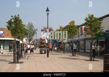 Castle Street Shopping Precinct in Edgeley, Stockport. Stock Photo