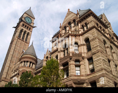 The Old City Hall, situated on the corner of Bay and Queen Street in the downtown area of Toronto, Ontario Canada Stock Photo