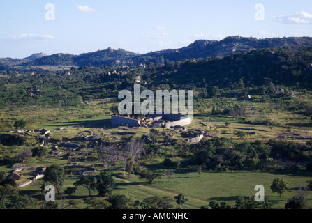 Aerial view of the ruins of Great Zimbabwe Stock Photo - Alamy
