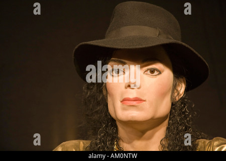 Michael Jackson as a wax figure Wax museum of Prague Czechia Stock Photo