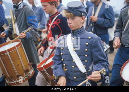 Historical reenactment of the Battle of Manassas marking the beginning of the Civil War Virginia Stock Photo