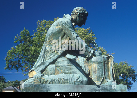 Statue of Thomas Paine writing Common Sense Morristown New Jersey Stock Photo