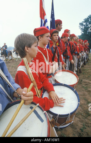 Historical reenactment of the Battle of Manassas marking the beginning of the Civil War Virginia Stock Photo