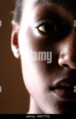 Young dark-skinned woman Stock Photo