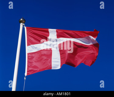 Danish flag Denmark Stock Photo