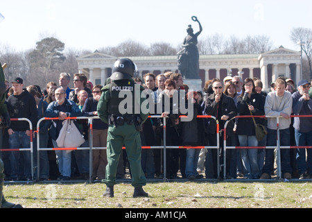 Antifa protest against NPD, Theresienwiese 2006, Munich, Germany Stock Photo