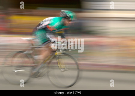 Amateur Men Bicyclists competing in the Garrett Lemire Memorial Grand Prix National Racing Circuit NRC on April 10 2005 in Ojai Stock Photo