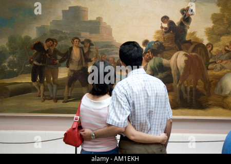 La Era or The Summer by Francisco de Goya in El Prado Museum MADRID Spain Stock Photo