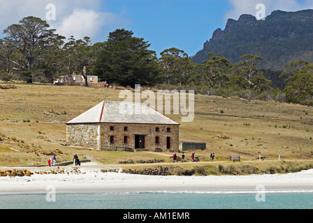 Historic architecture in the penal colony of Darlington, Maria Island National Park, Tasmania, Australia Stock Photo
