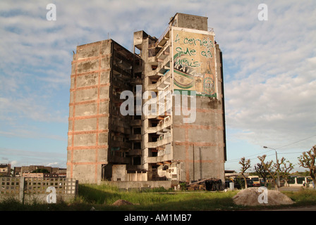 Apartment block in the city Beira. Beira, Mozambique, Africa Stock Photo