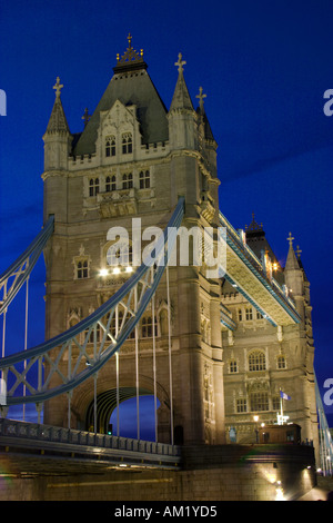Tower bridge in London UK at dusk Stock Photo