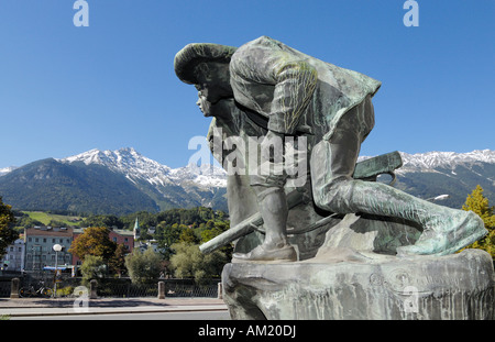 Memorial 'anno 9' from Christian Platter 1904, old part of town, Innsbruck, Tyrol, Austria