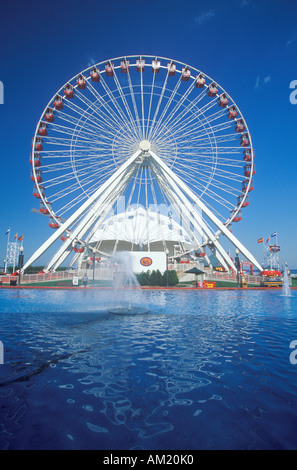 The Navy Pier ferris wheel in Chicago Illinois Stock Photo - Alamy