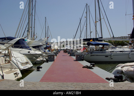 Yachts and boats in Cala Llonga east coast of Mallorca Spain Stock Photo
