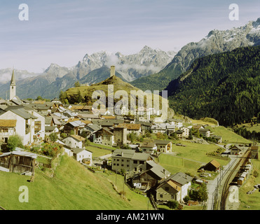 geography / travel, Switzerland, Grisons, Engadin, Ardez, overviews, ,