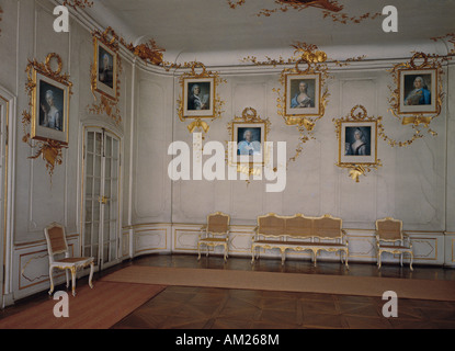 geography/travel, Germany, Bavaria, Bayreuth, castles, New Palace, 1753, built by Joseph Saint Pierre, interior view, old music room, , Additional-Rights-Clearance-Info-Not-Available Stock Photo