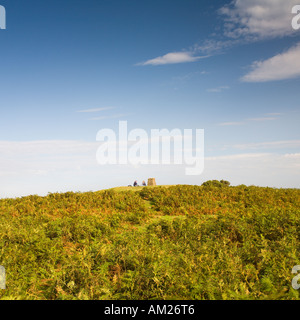 Pen y Crug hillfort overlooking the Usk valley Brecon Beacons National Park Wales UK Stock Photo