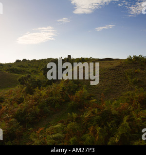 Pen y Crug hillfort overlooking the Usk valley Brecon Beacons National Park Wales UK Stock Photo