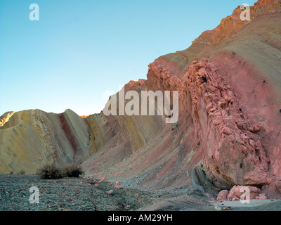 The surreal landscape of the Painted Valley near Barreal in the Valle de Calingasta Stock Photo
