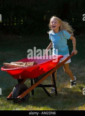 An old wheelbarrow full of firewood Stock Photo - Alamy