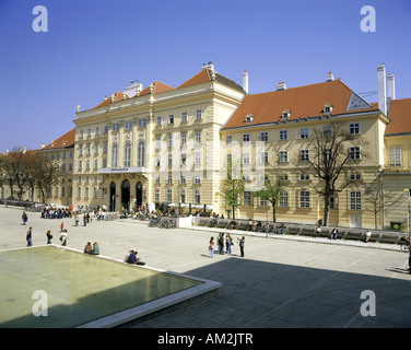 geography / travel, Austria, Vienna, buildings, Museumsquartier, main building, inner courtyard, exterior view, built: circa 1725, architect: Joseph Emanuel Fischer von Erlach, Additional-Rights-Clearance-Info-Not-Available Stock Photo