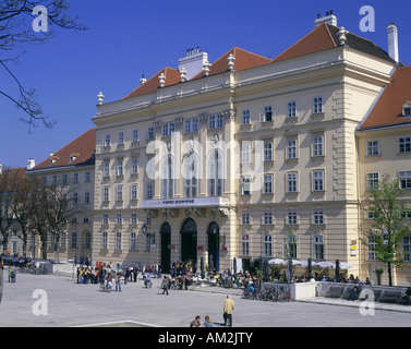 geography / travel, Austria, Vienna, buildings, Museumsquartier, main building, inner courtyard, exterior view, built: circa 1725, architect: Joseph Emanuel Fischer von Erlach, Additional-Rights-Clearance-Info-Not-Available Stock Photo