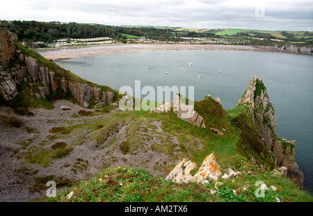 Lydstep Haven in the Pembrokeshire national park Stock Photo