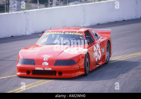 A red Mazda Trans AM in the Toyota Grand Prix Car Race Long Beach CA Stock Photo