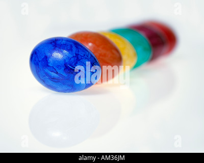 Colored easter eggs, cut out Stock Photo