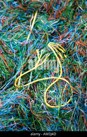 Abstract pattern of nylon rope Stock Photo