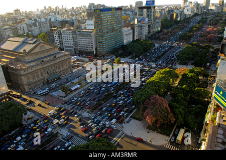 The Avenida 9th July in Buenos Aires Stock Photo