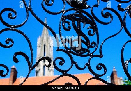 France, Oise, Senlis, portal and Notre Dame Stock Photo