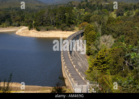 The Dam Wall at Maroondah Reservoir. Stock Photo