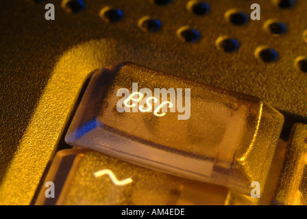 escape key on a laptop computer keypad Stock Photo