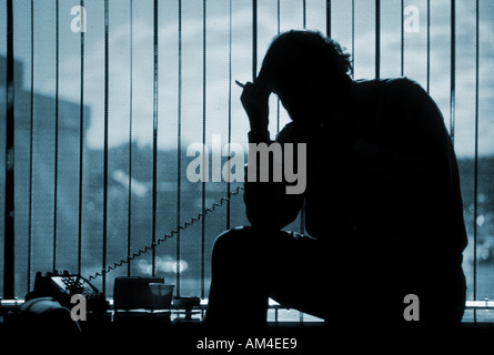 frustrated executive on the phone Stock Photo