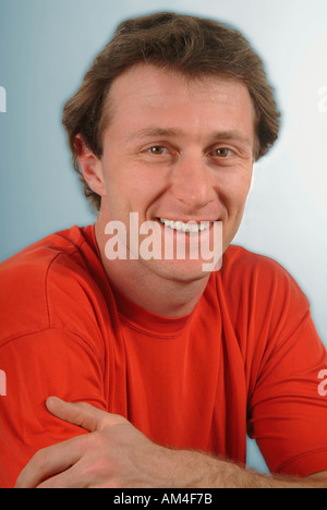 A happy 20-something man Stock Photo