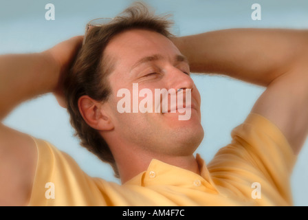 A happy 20-something man Stock Photo