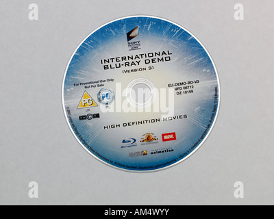 Blu Ray Demo Disc Showing the BD Label Stock Photo