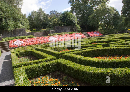 The gardens and Pollok House in the middle of Pollok Park Glasgow Scotland GB UK Stock Photo